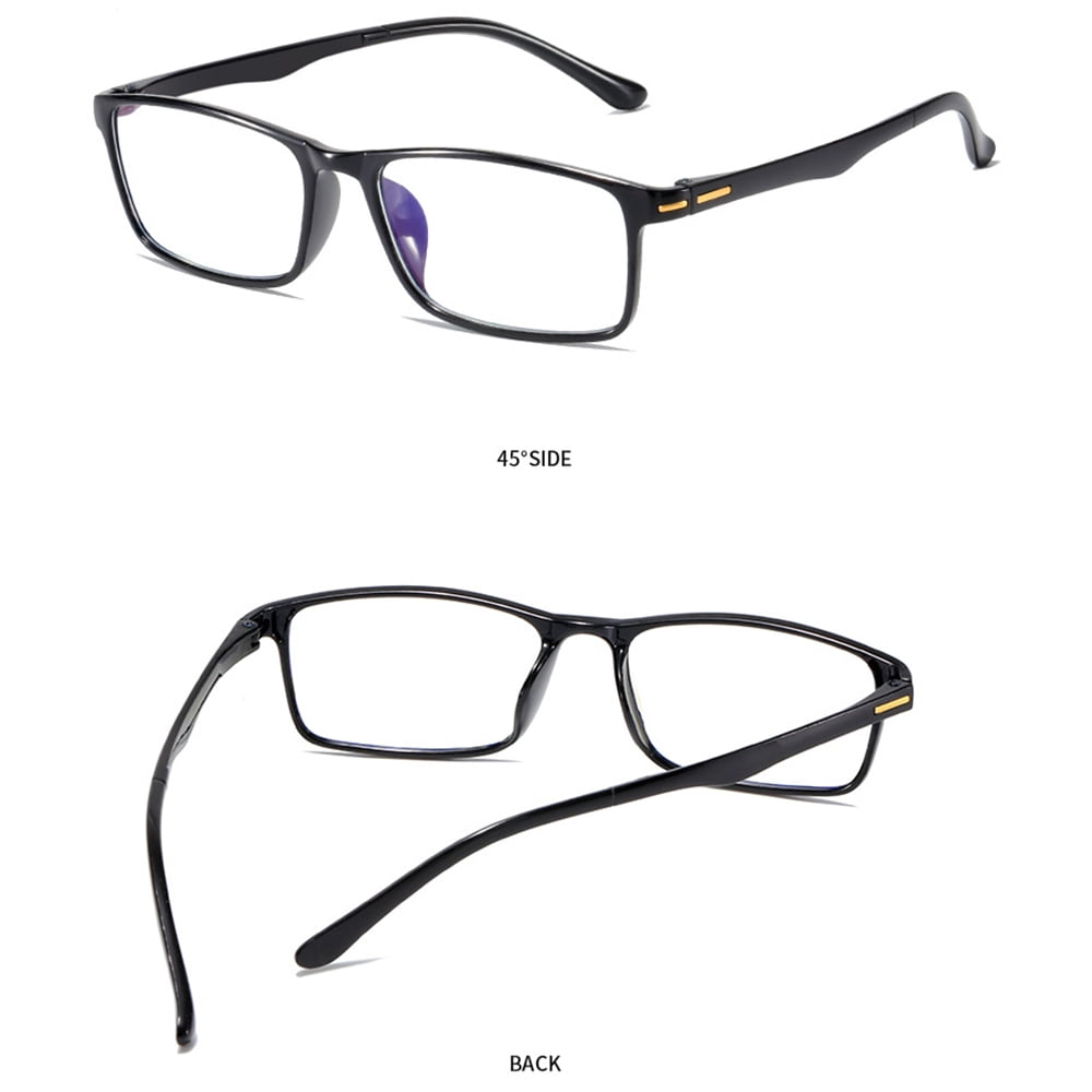 Classic Computer Glasses Small Rectangular Rim Blue Light Blocking