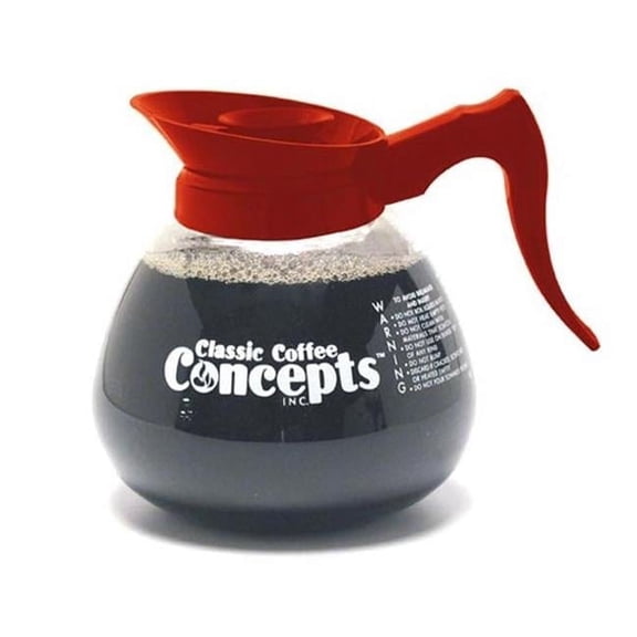 Classic Concepts 12 Cup Glass Decanter, Orange