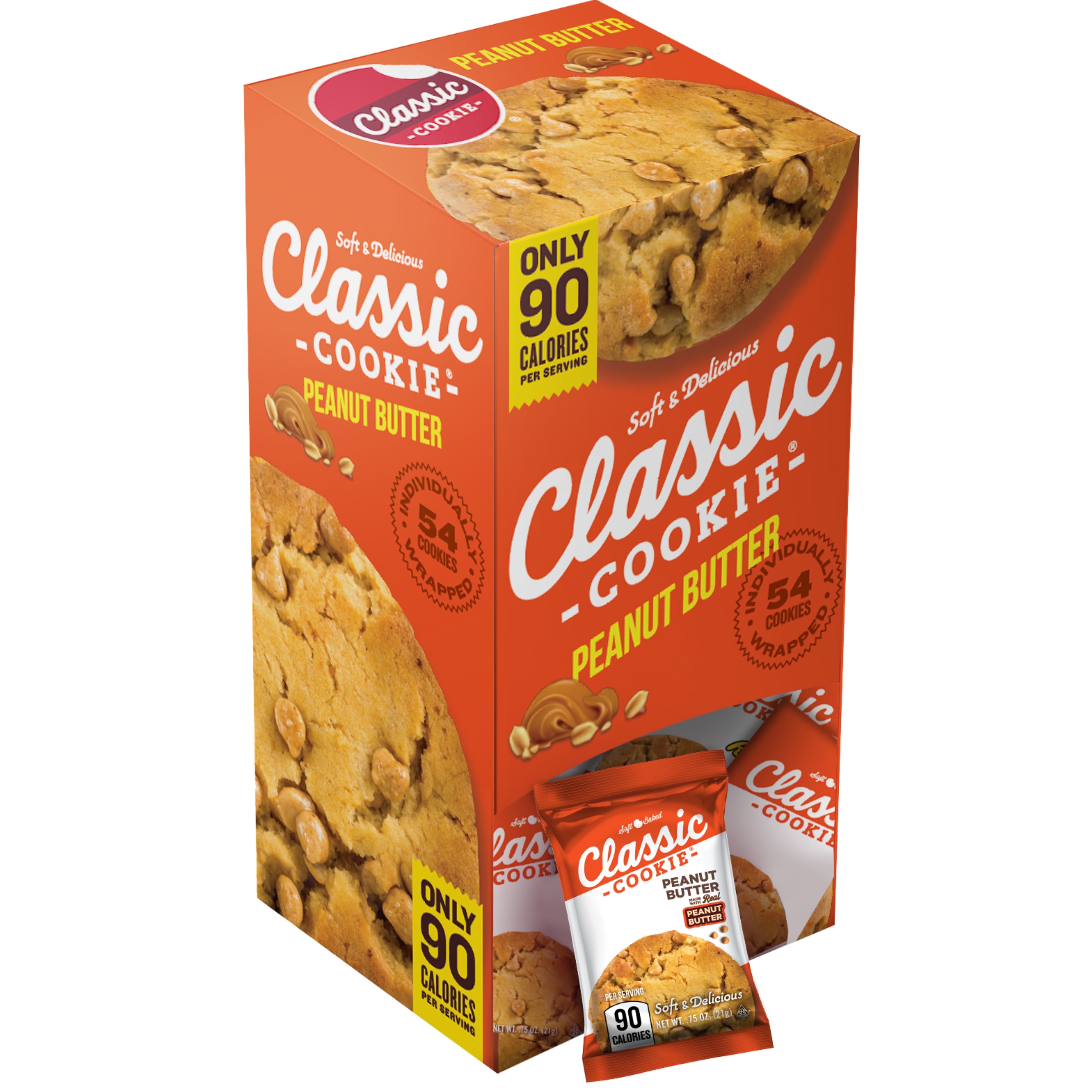 Classic Cookie®, 0.75oz Peanut Butter Soft Baked Mini Cookies, 54 Count Box