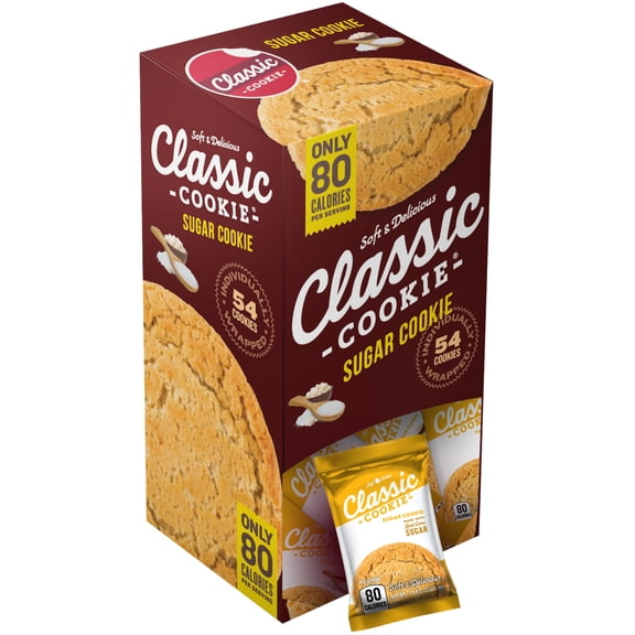 Classic Cookie 0.75oz Soft Baked Mini Sugar Cookies, 54 Count Box