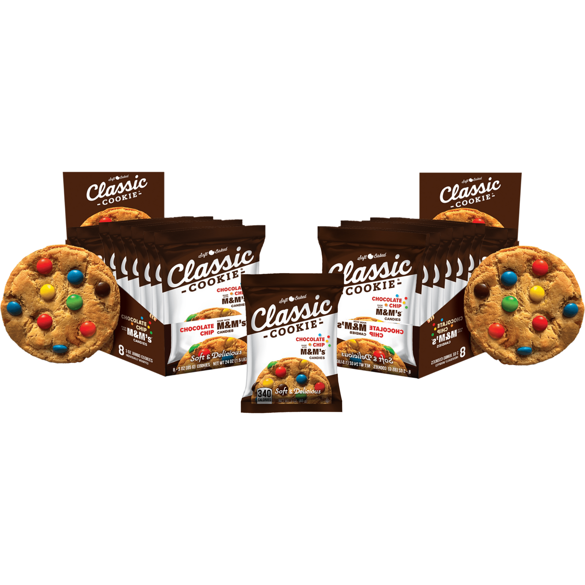 Classic Cookie Soft Baked Peanut Butter Made with Reese's Chips, 2 Boxes