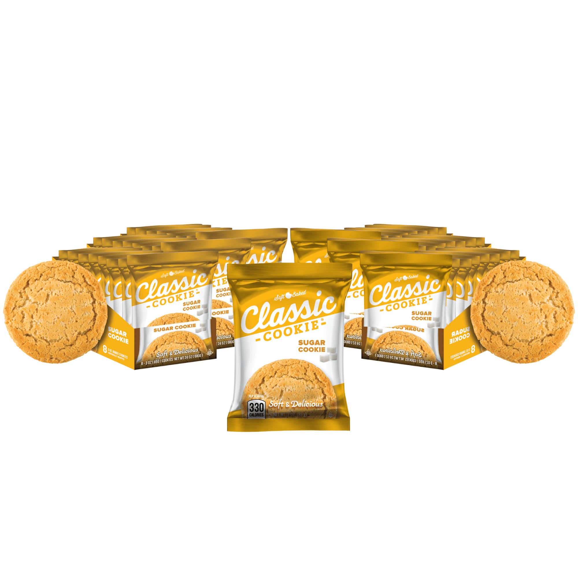 Classic Cookie Soft Baked Sugar Cookies, 6 Boxes, 48 Individually Wrapped Cookies