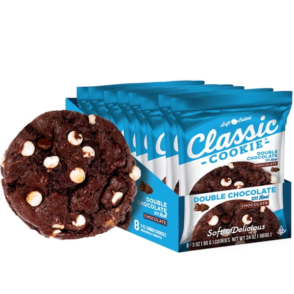 Classic Cookie Soft Baked Double Chocolate Cookies, 8 Count, 3oz