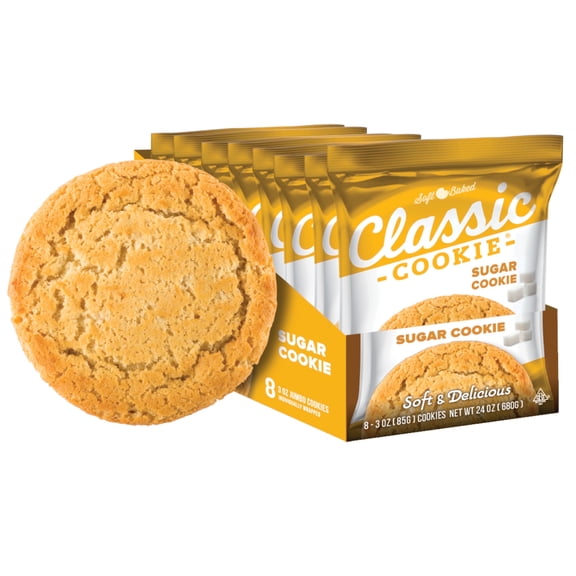 Classic Cookie Soft Baked Sugar Cookies, 8 Count, 3oz