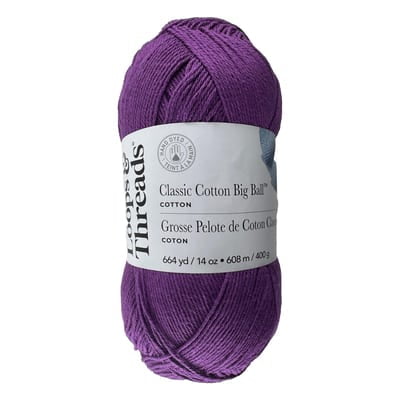 Classic Cotton Big Ball Solid Yarn by Loops Threads – Medium 100