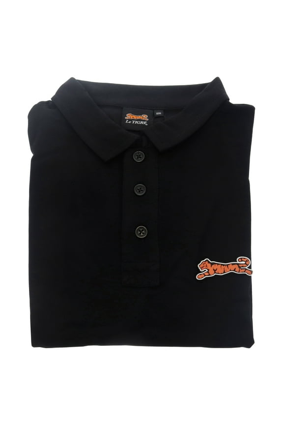 Classic Cotton Polo Shirt for Men by Le Tigre - Black - Size Small (S)