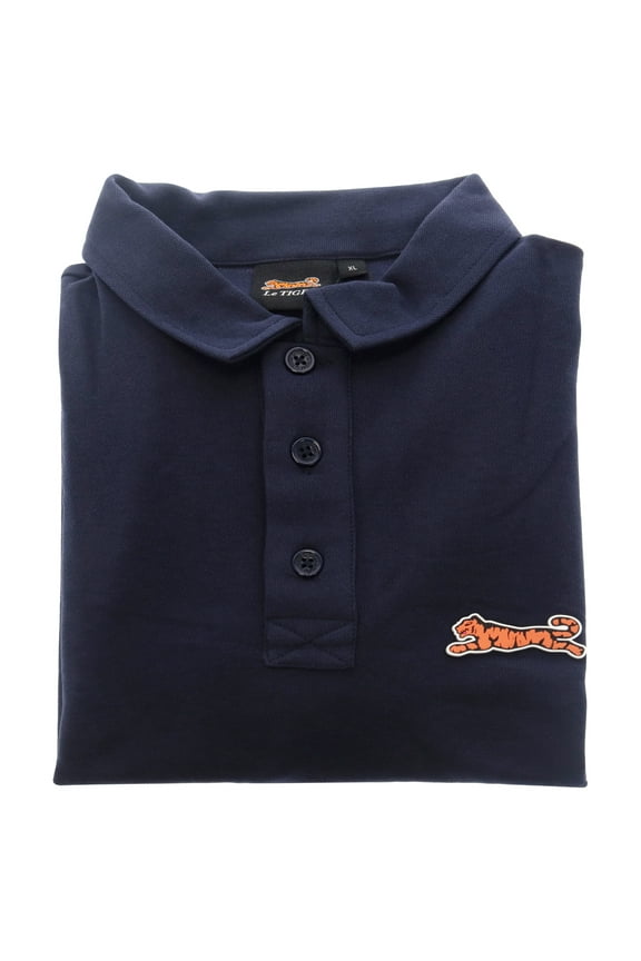 Classic Cotton Polo Shirt for Men by Le Tigre - Navy - Size X-Large (XL)
