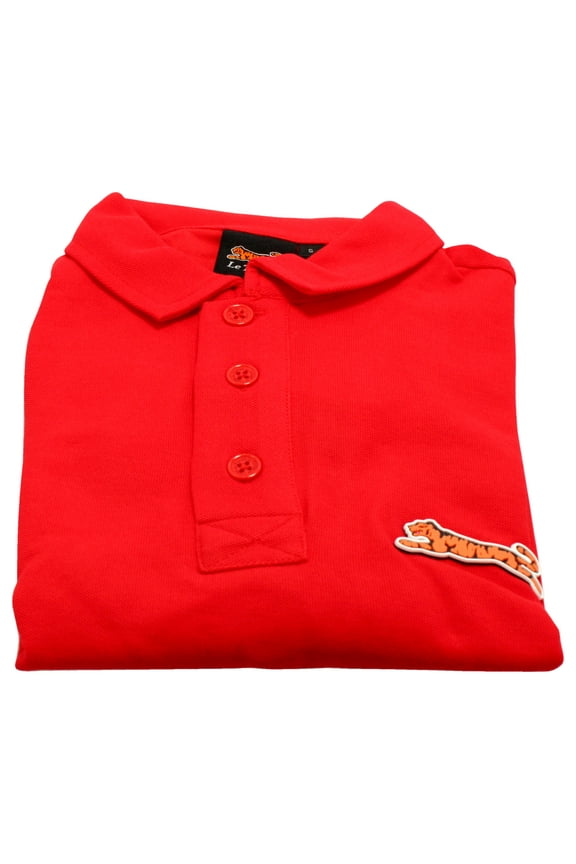 Classic Cotton Polo Shirt for Men by Le Tigre - Red - Size Small (S)