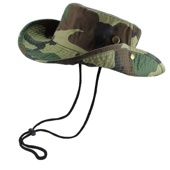 TZ Promise Classic Cotton Wide Brim Bucket Hat with Adjustable String Unisex Sun Hat Lightweight Outdoor Travel