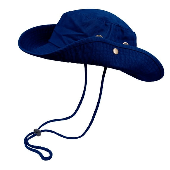 TZ Promise Classic Cotton Wide Brim Bucket Hat with Adjustable String Unisex Sun Hat Lightweight Outdoor Travel
