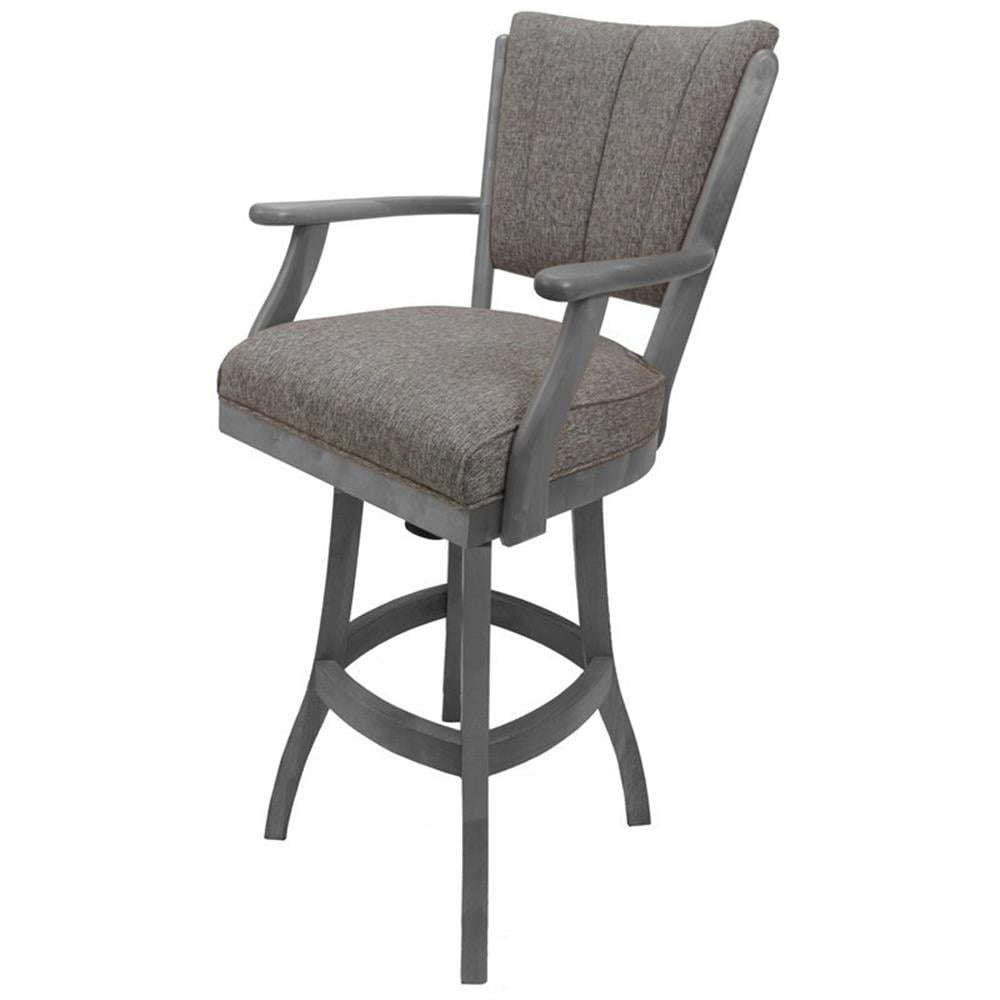 Mojave Grey Light Grey Swivel Wood Counter Bar Stool