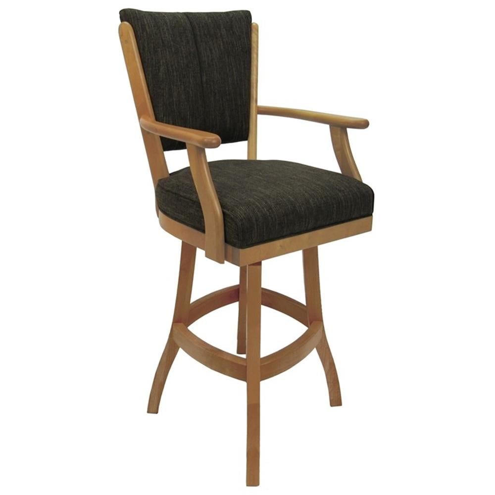 Sanora Brown Natural Swivel 26'' Solid Wood Counter Stool