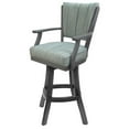 thumbnail image 1 of Classic Counter 26" Solid Wood Bar Stool - Watusi Aquatint Teal Fabric - Gray, 1 of 2