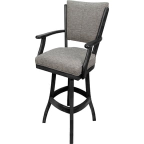 Classic Counter Swivel Bar Stool Solid Wood 26" - Jetty June Tan Fabric - Gray