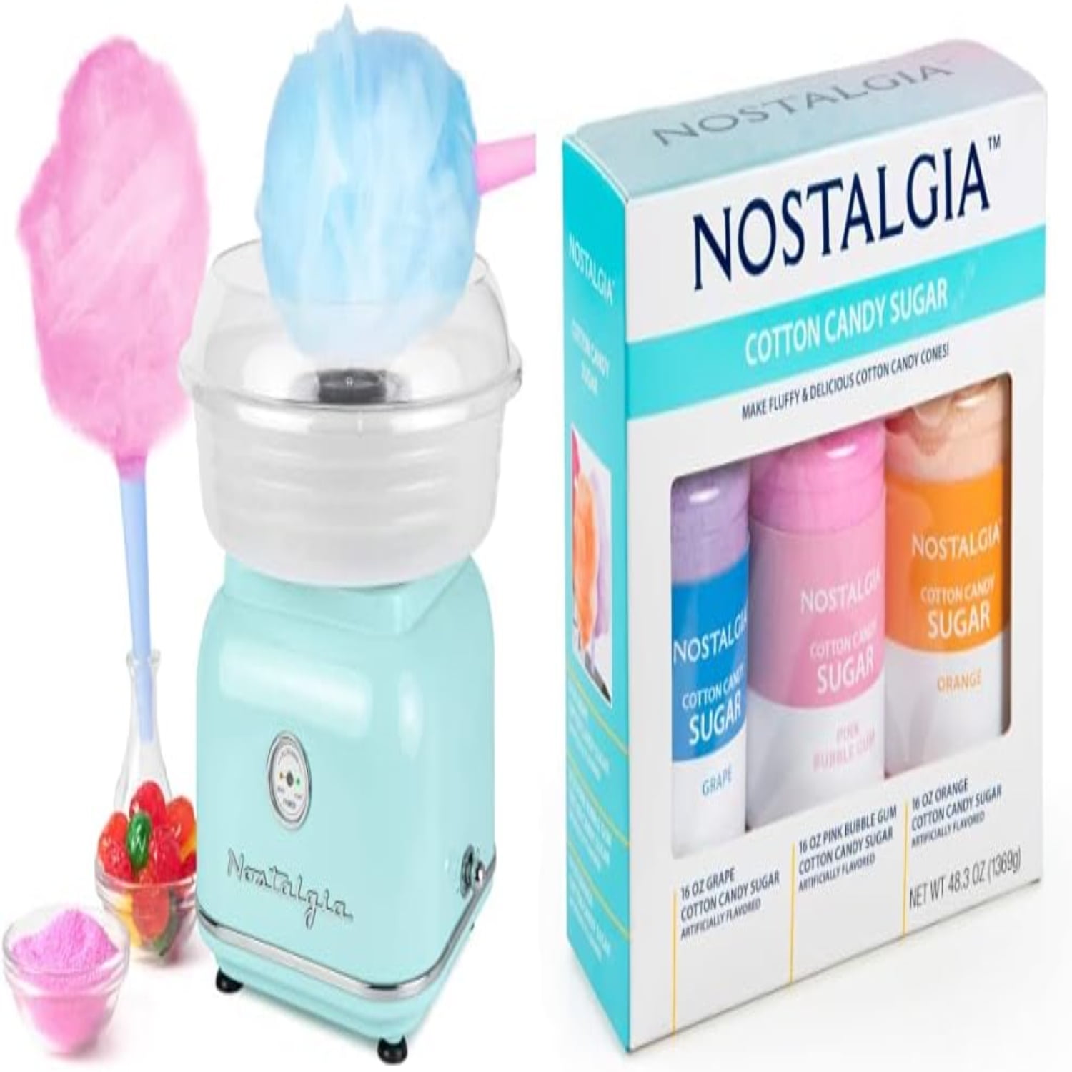 Classic Countertop Cotton Candy Machine and Cotton Candy Flossing Sugar Kit