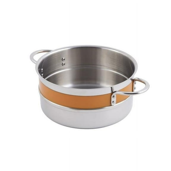 Classic Country 0.5 Color Singlewall 2.3 quart Pot No Cover Riveted Handle - Orange