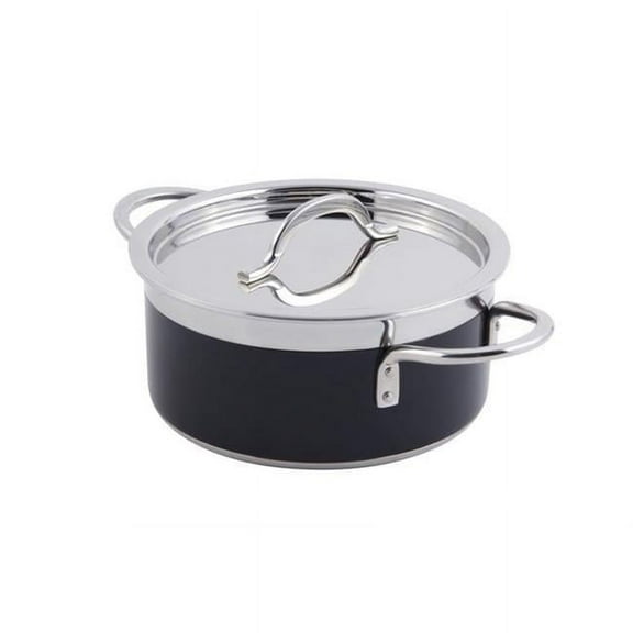 Classic Country French Collection 3 quart Pot with Cover - Black - 9 oz