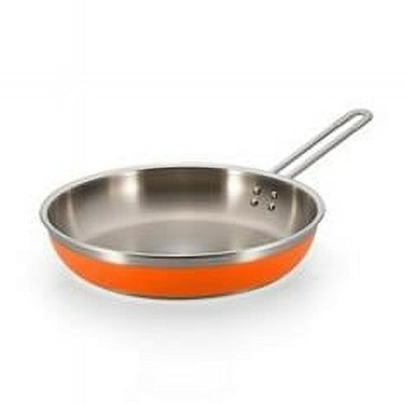 Classic Country French Collection Saute 1 quart Pan & Skillet Long Handle No Cover - Orange - 20 oz
