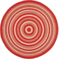 thumbnail image 1 of christmas classic country flooring - cunningham jute red round rug, 8' diameter, 1 of 3