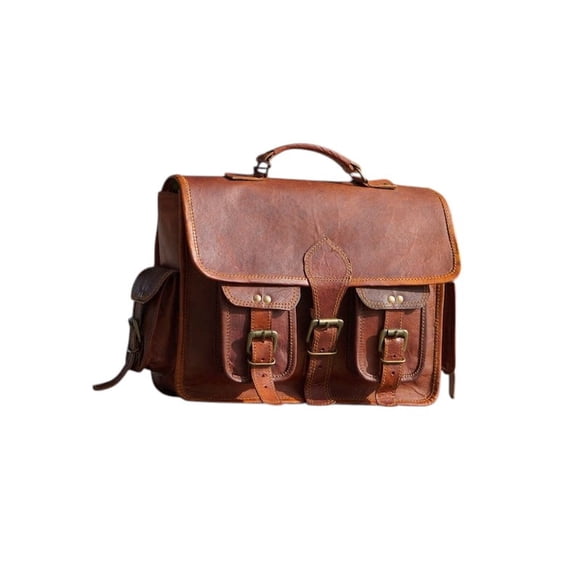 LEATHEROOZE Craft 16-Inch Leather Messenger Bag Executive Laptop & Work Satchel