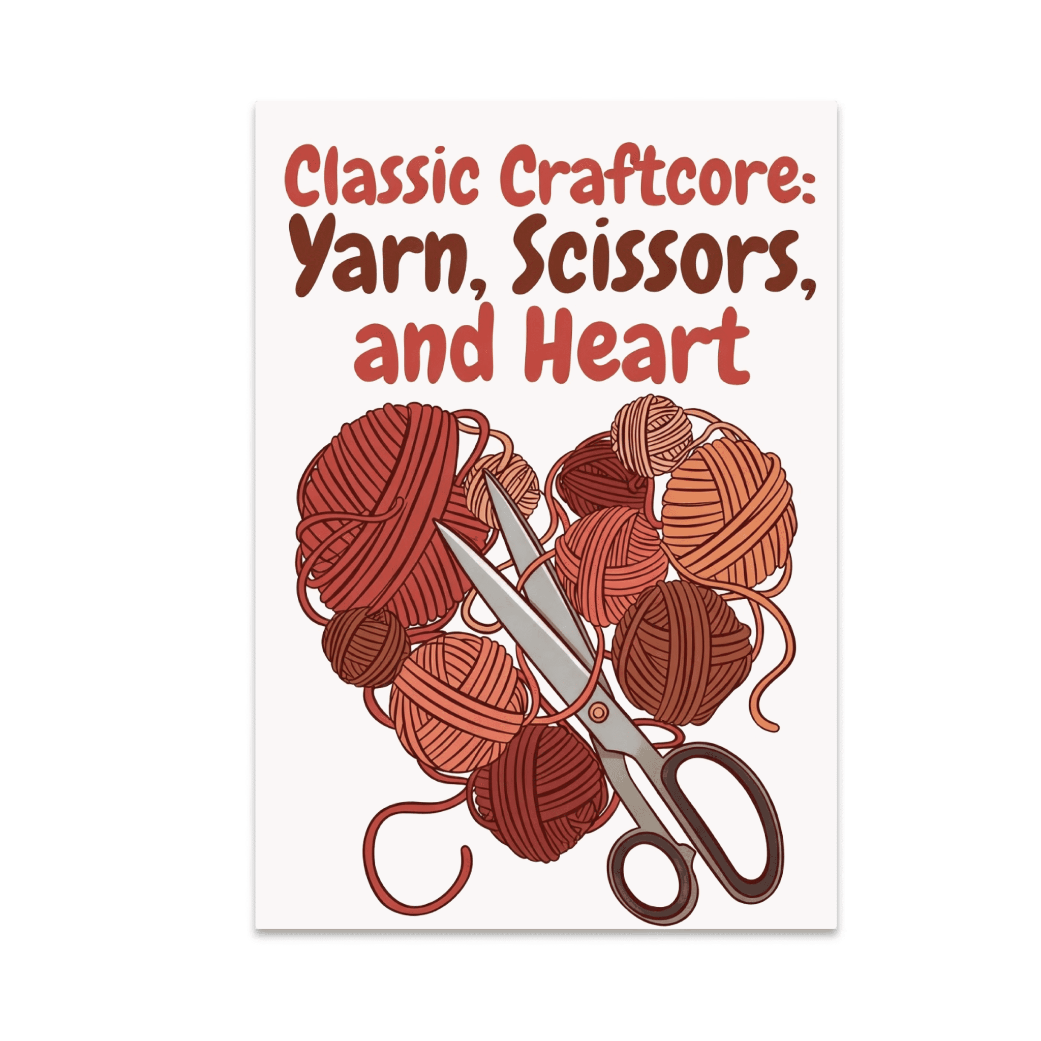 Classic Craftcore Yarn and Scissors Art - Craft Enthusiast - 13x19 ...