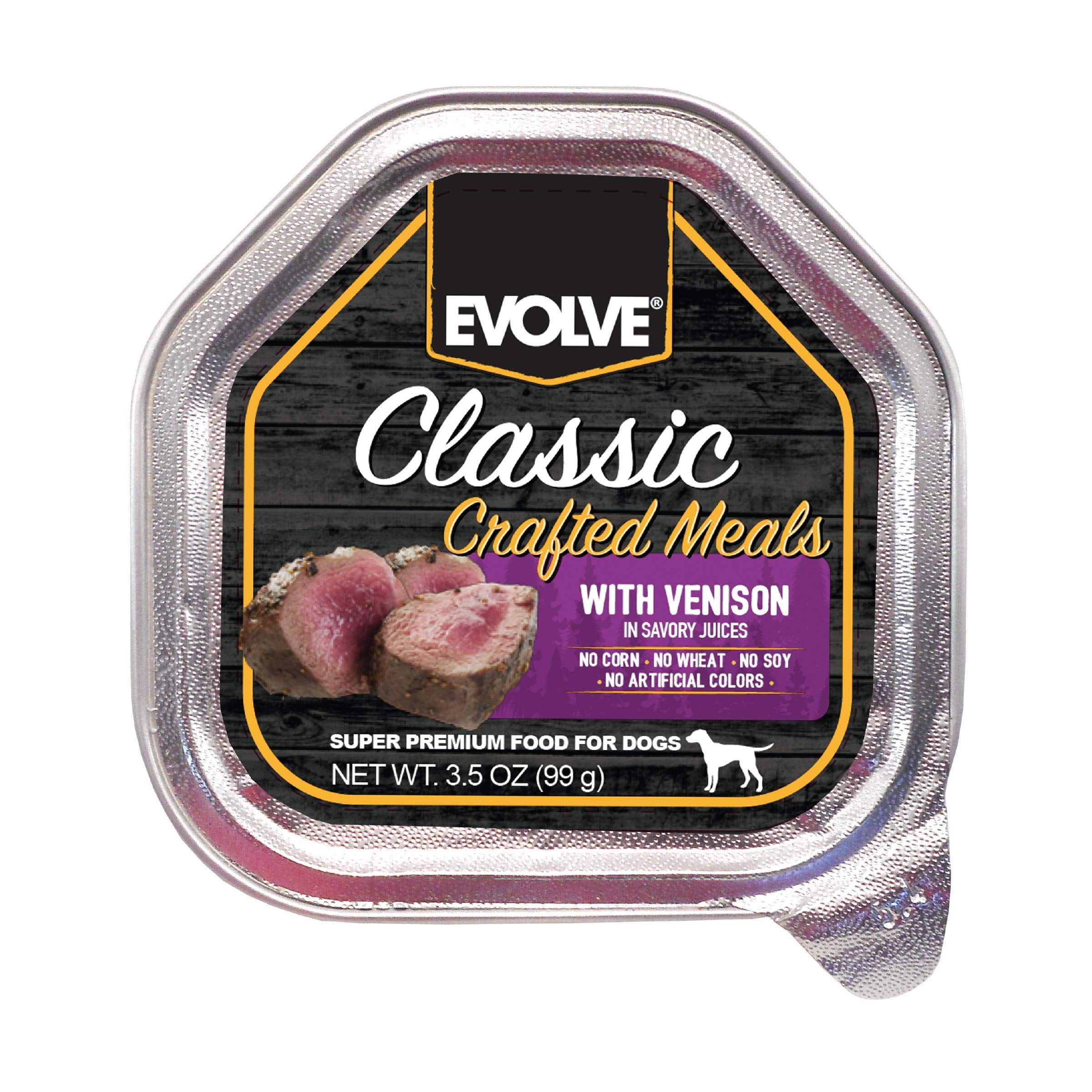 Picture of Classic Crafted Meals Venison Recipe Dog Food, 3.5 Ounce (Pack Of 15 ...