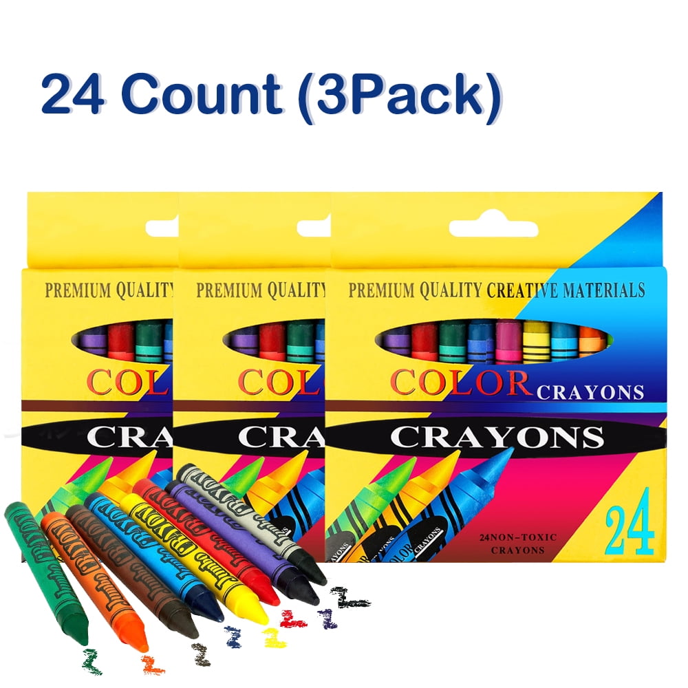 Crayola Crayons, Bulk School Supplies For Kids, 24 Count Crayon Box Pack Of  6, Assorted Colors 