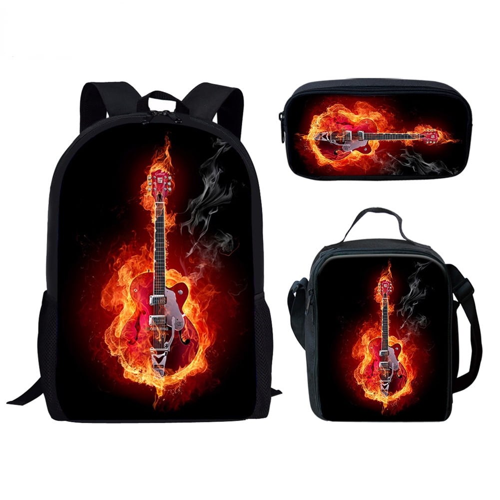 Classic Creative Novelty Funny Music Guitar 3D Print 3pcs/Set pupil ...