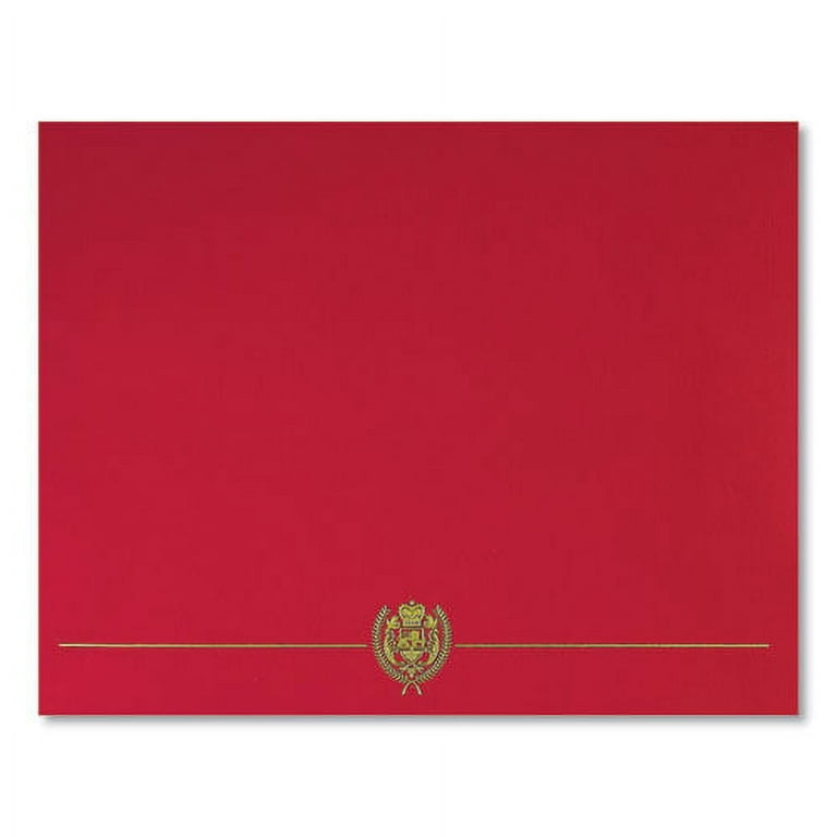 Classic Crest Certificate Covers, 9.38 x 12, Red, 5/Pack Classic Crest Certificate Covers, 9.38 x 12, Red, 5/Pack