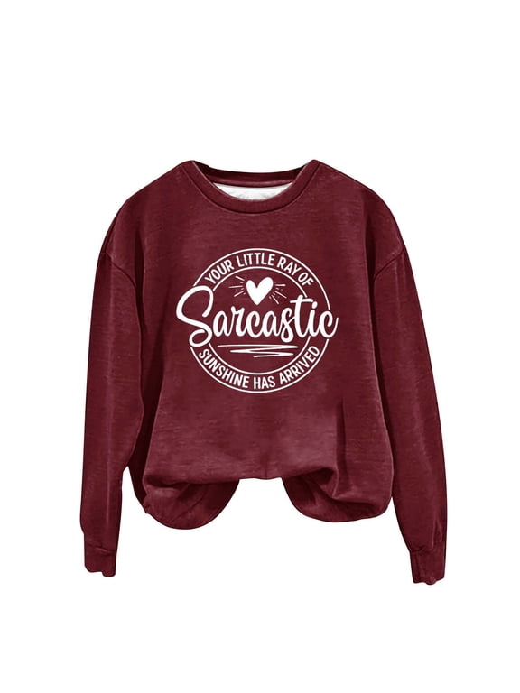 Classic Crewneck Sweatshirts Women Vintage Sporty Pullover Loose Comfy Casual Streetwear Fall Winter Basic Layering Top