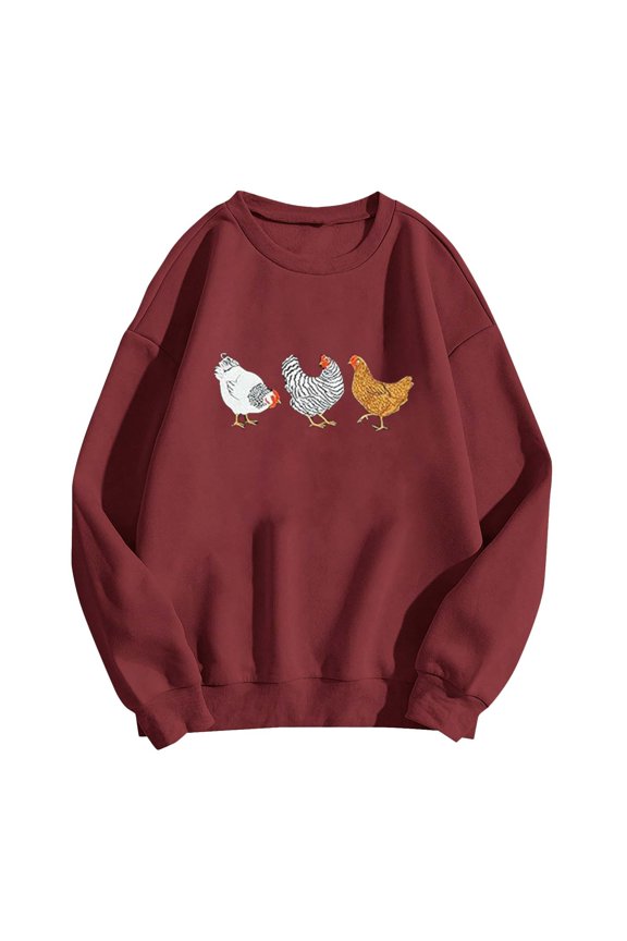 Classic Crewneck Sweatshirts Women Vintage Sporty Pullover Loose Comfy Casual Streetwear Fall Winter Basic Layering Top