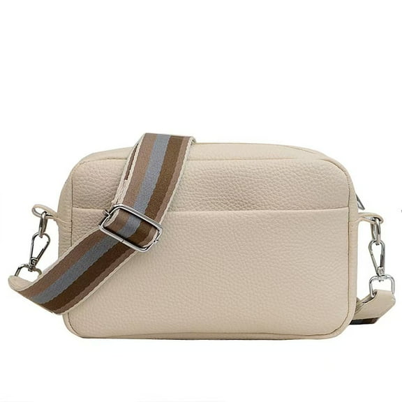 Classic Crossbody Bags for Women Stylish Designer Wide Purse Strap Shoulder Camera Bag Synthetic Leather Daily Use Bag