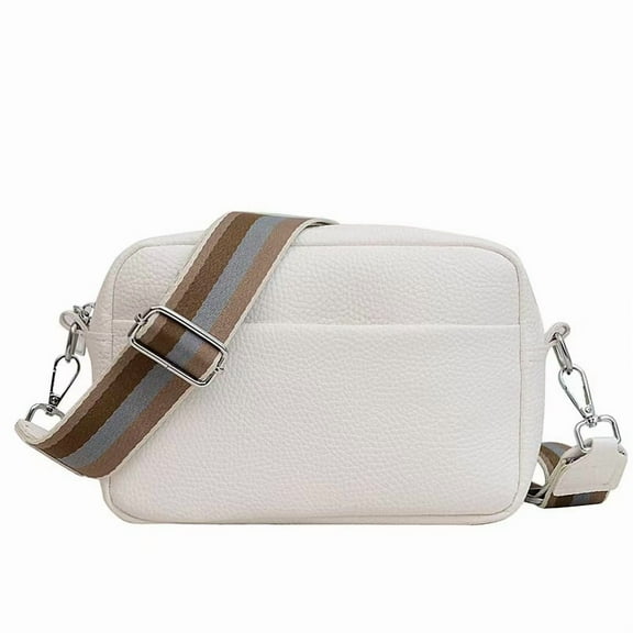 Classic Crossbody Bags for Women Stylish Designer Wide Purse Strap Shoulder Camera Bag Synthetic Leather Daily Use Bag