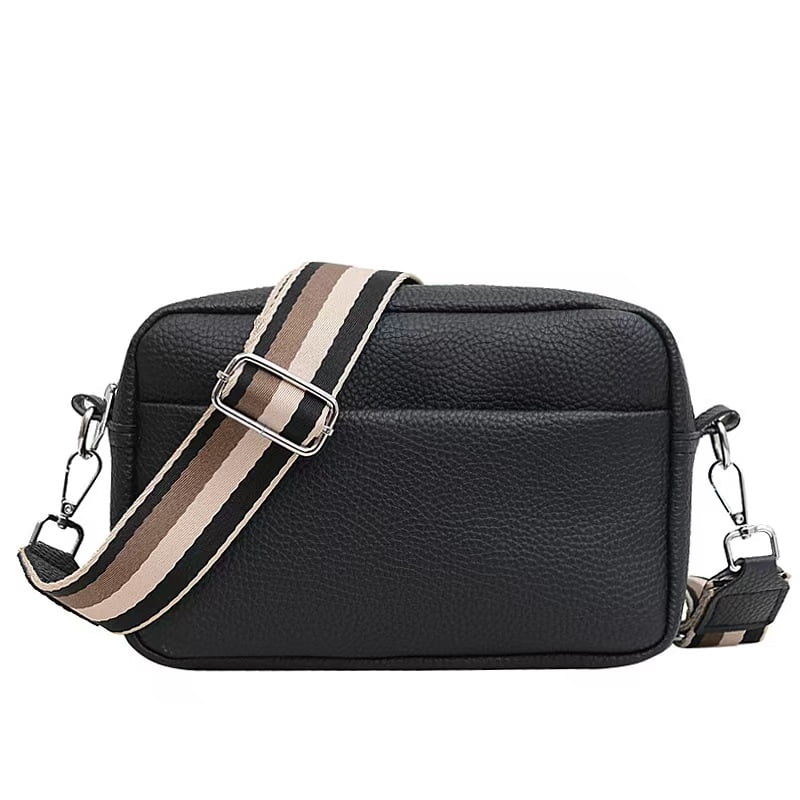 Classic Crossbody Bags for Women Stylish Designer Wide Purse Strap Shoulder Camera Bag Synthetic Leather Daily Use Bag