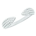 thumbnail image 1 of Rosec Jewels Moissanite Cuff Ring - Designer Moissanite Anniversary Ring for Women - D-VS1 Quality Certified, 18K White Gold, US 7.50, 1 of 9