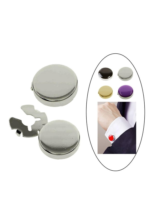 Classic Cuffs for Men, Button Covers Dress Shirts Wedding Party Suit Formal Event Business Copper Pieces Men Gift Diameter 15mm