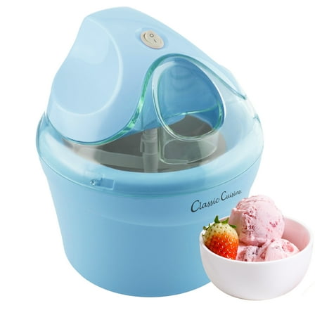 Classic Cuisine 1QT Ice Cream Maker for Sorbet, Gelato, and Frozen Yogurt