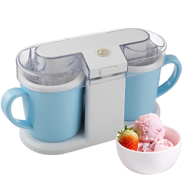 CLASSIC CUISINE, Ice Cream Maker, Blue, 1QT, Double Bowl