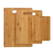 Classic Cuisine 3-Piece Eco-Friendly Bamboo Wood Cutting Board Set