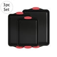 thumbnail image 1 of Classic Cuisine 3-Piece Nonstick Baking Pans with Silicone Handles (Black), 1 of 8