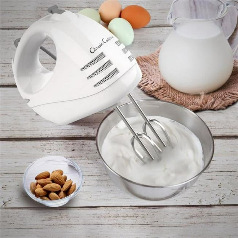 Classic Cuisine Hand Mixer With Stainless Steel Beater Blades And