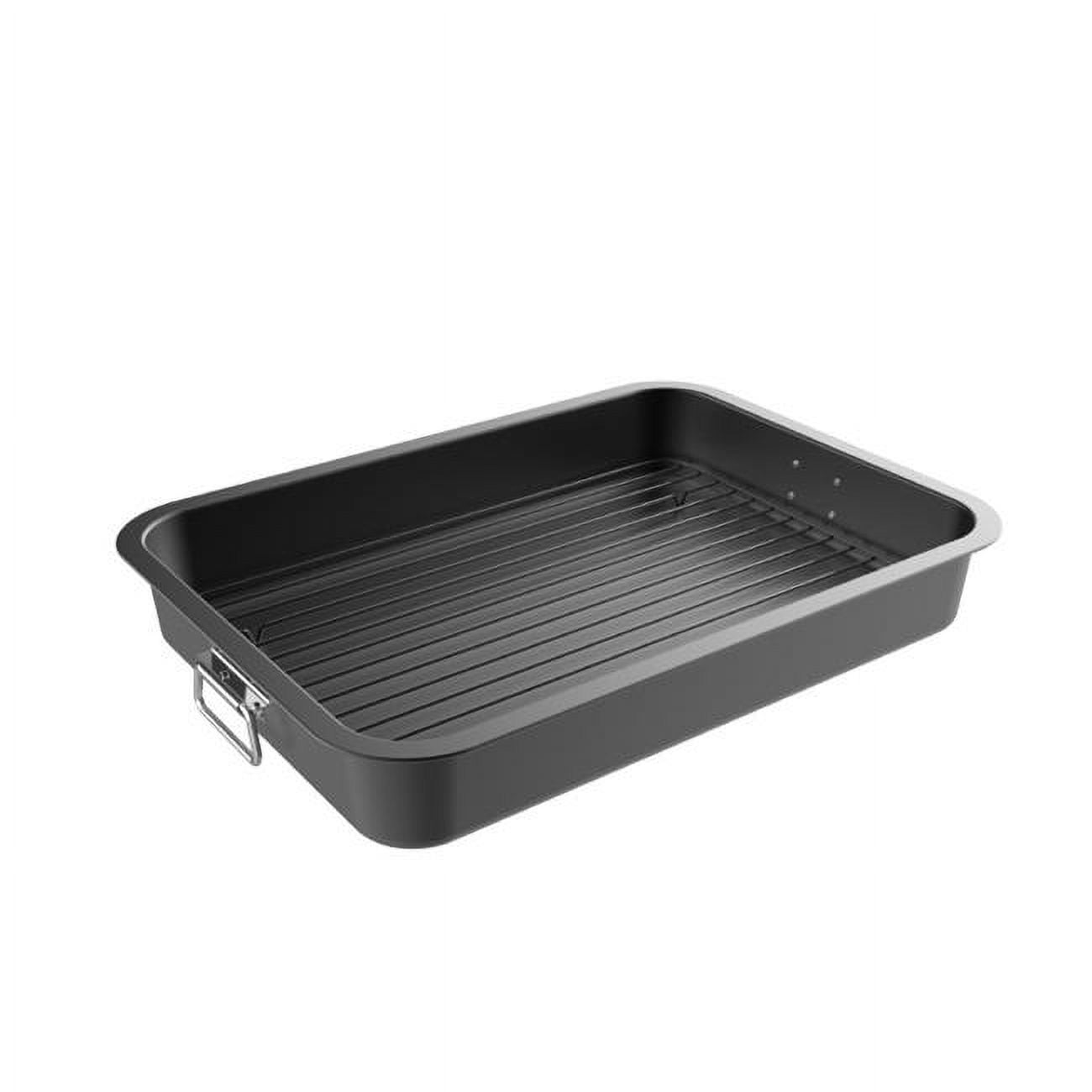 Classic Cuisine 82 KIT1107 Roasting Pan with Flat Rack Nonstick Oven Roaster Removable Tray