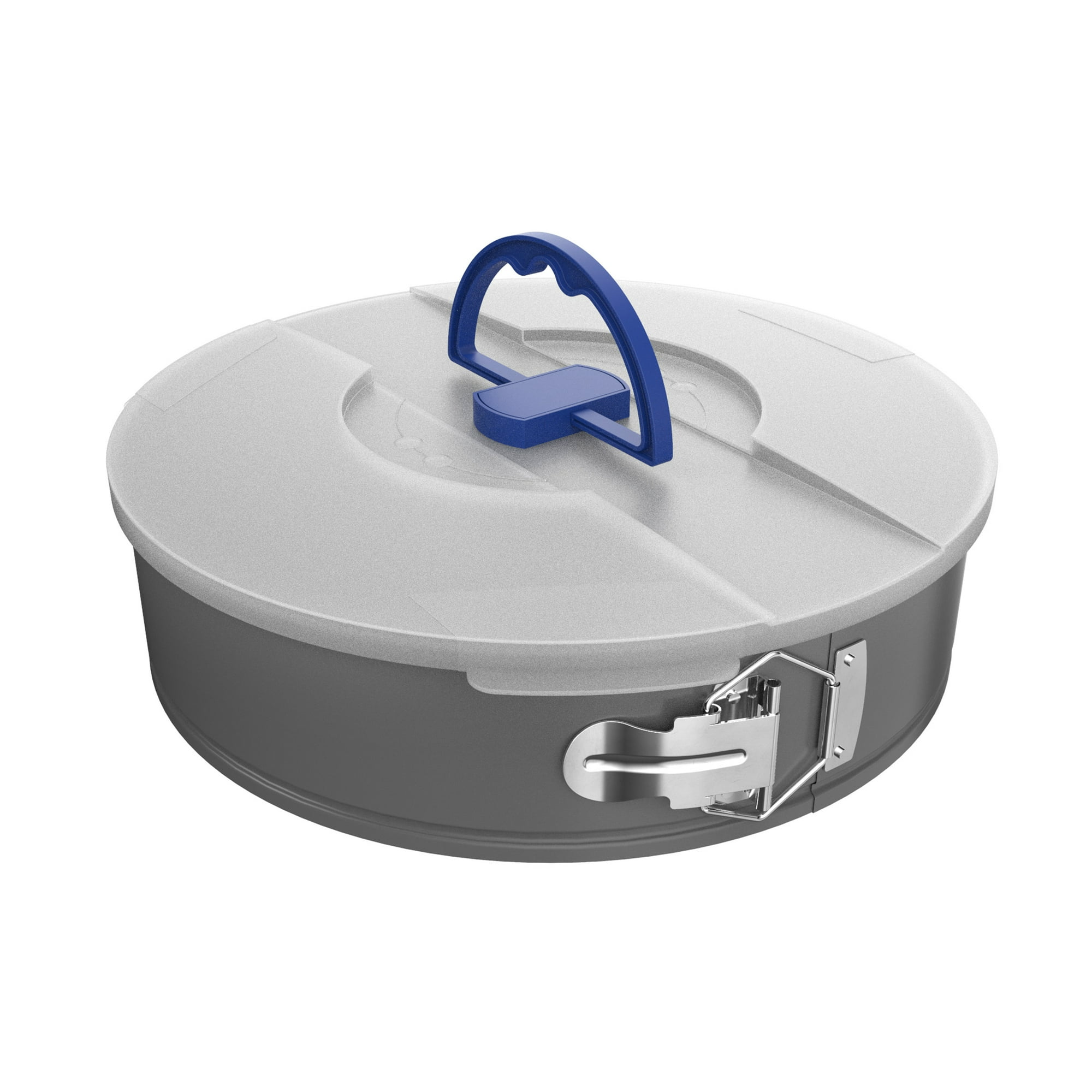 Springform Pan with Lid- 10” Nonstick Baking Cheesecake Pan with Travel Friendly Snap-on Lid-Anti Warping Carbon Steel Bakeware by Classic Cuisine