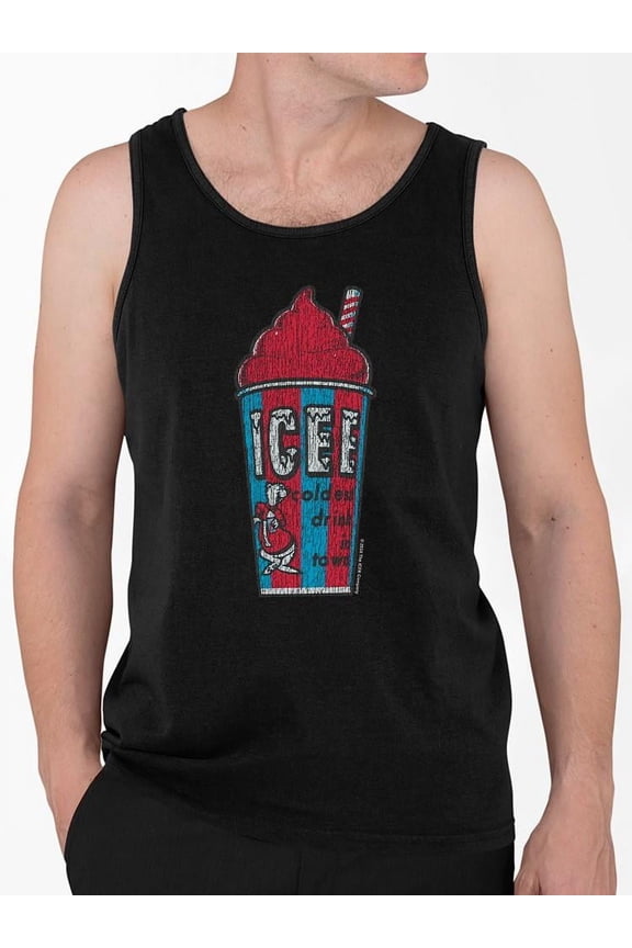 Classic Cup Design - Retro ICEE 'Coldest Drink In Town' Graphic Men's Tank Top