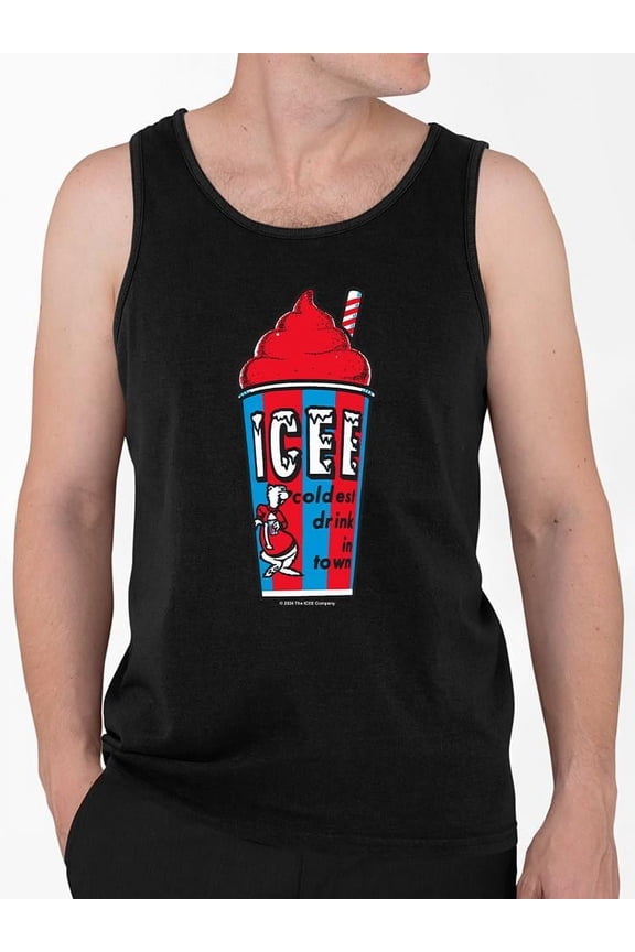 Classic Cup Design - Retro ICEE 'Coldest Drink In Town' Graphic Men's Tank Top