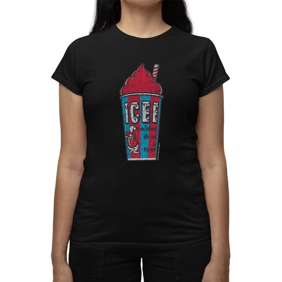 Classic Cup Design - Retro ICEE 'Coldest Drink In Town' Graphic Women's T-shirt