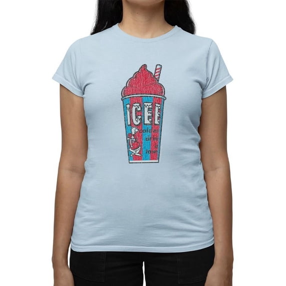 Classic Cup Design - Retro ICEE 'Coldest Drink In Town' Graphic Women's T-shirt