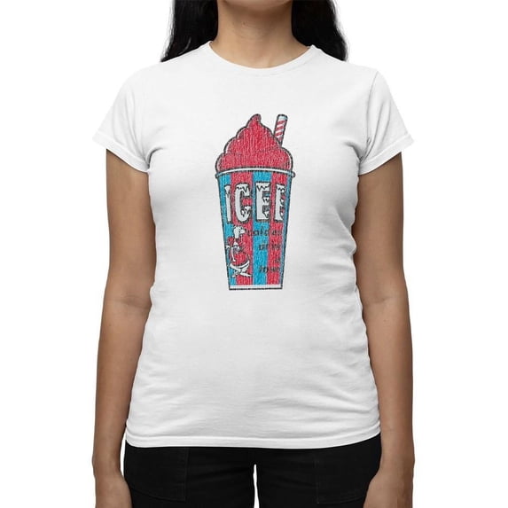 Classic Cup Design - Retro ICEE 'Coldest Drink In Town' Graphic Women's T-shirt