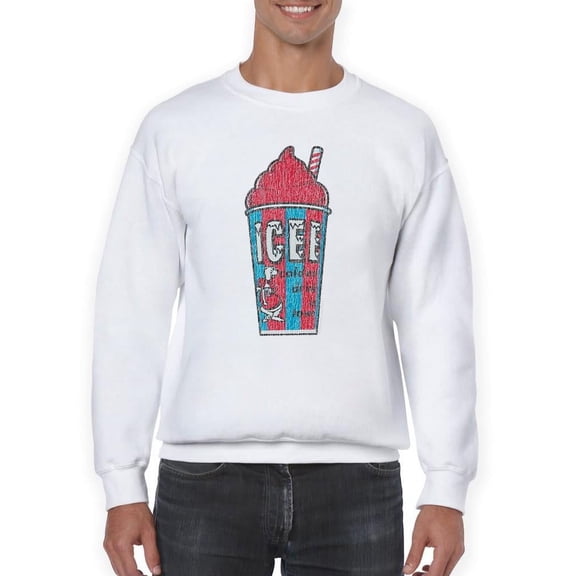 Classic Cup Design - Retro ICEE 'Coldest Drink In Town' Men's Sweatshirt