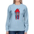 thumbnail image 1 of Classic Cup Design - Retro ICEE 'Coldest Drink In Town' Sweatshirt Women's, 1 of 4